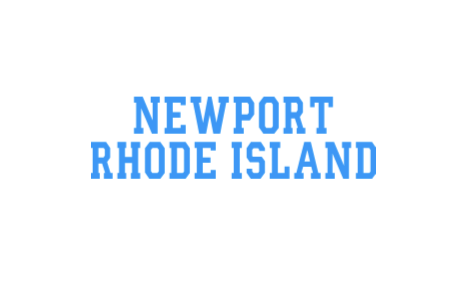 Newport Rhode Island Blue Text vinyl sticker